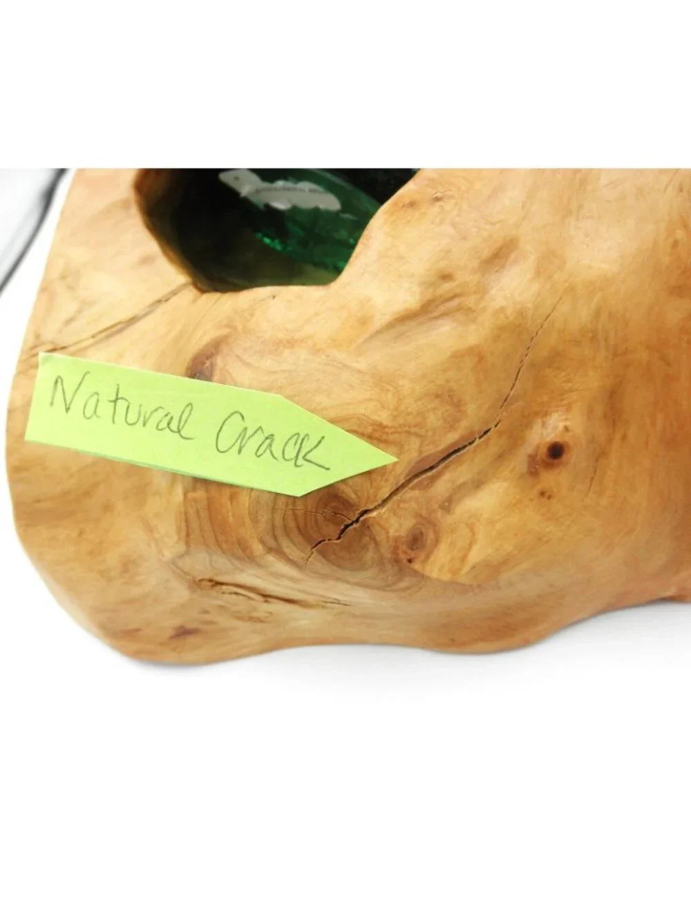 Natural Burled Wood Liquor/Decorative Bottle Holder BOTTLE INCLUDED IT'S STUCK